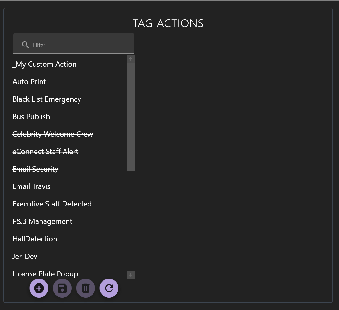 Enable / Disable Actions