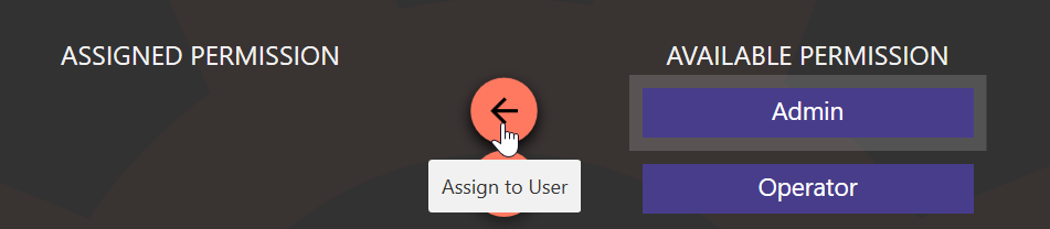 Assign Permission Group arrow