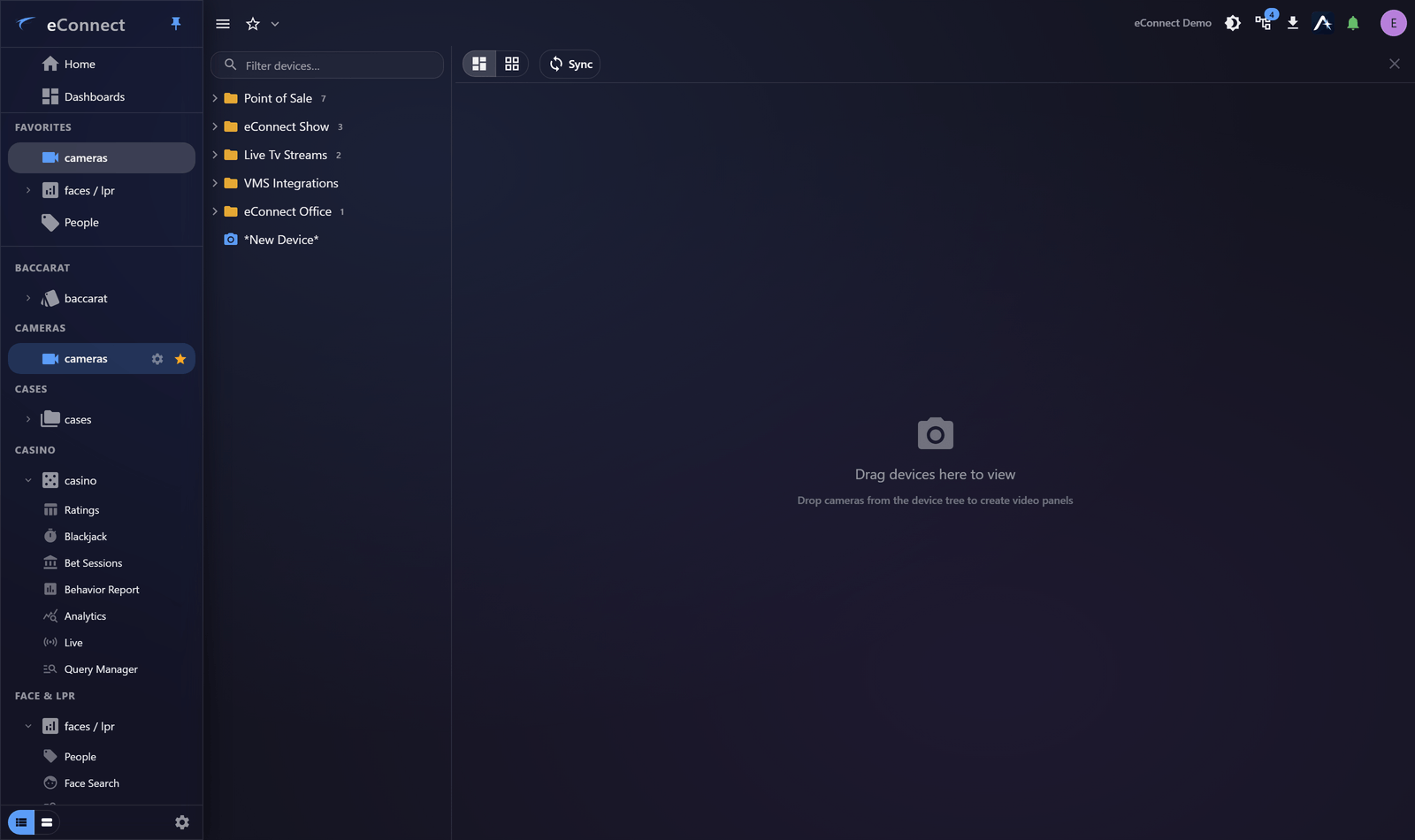The Detections tab of a subject's profile, listing every sighting