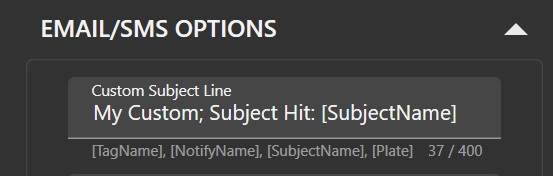 Custom Subject Line