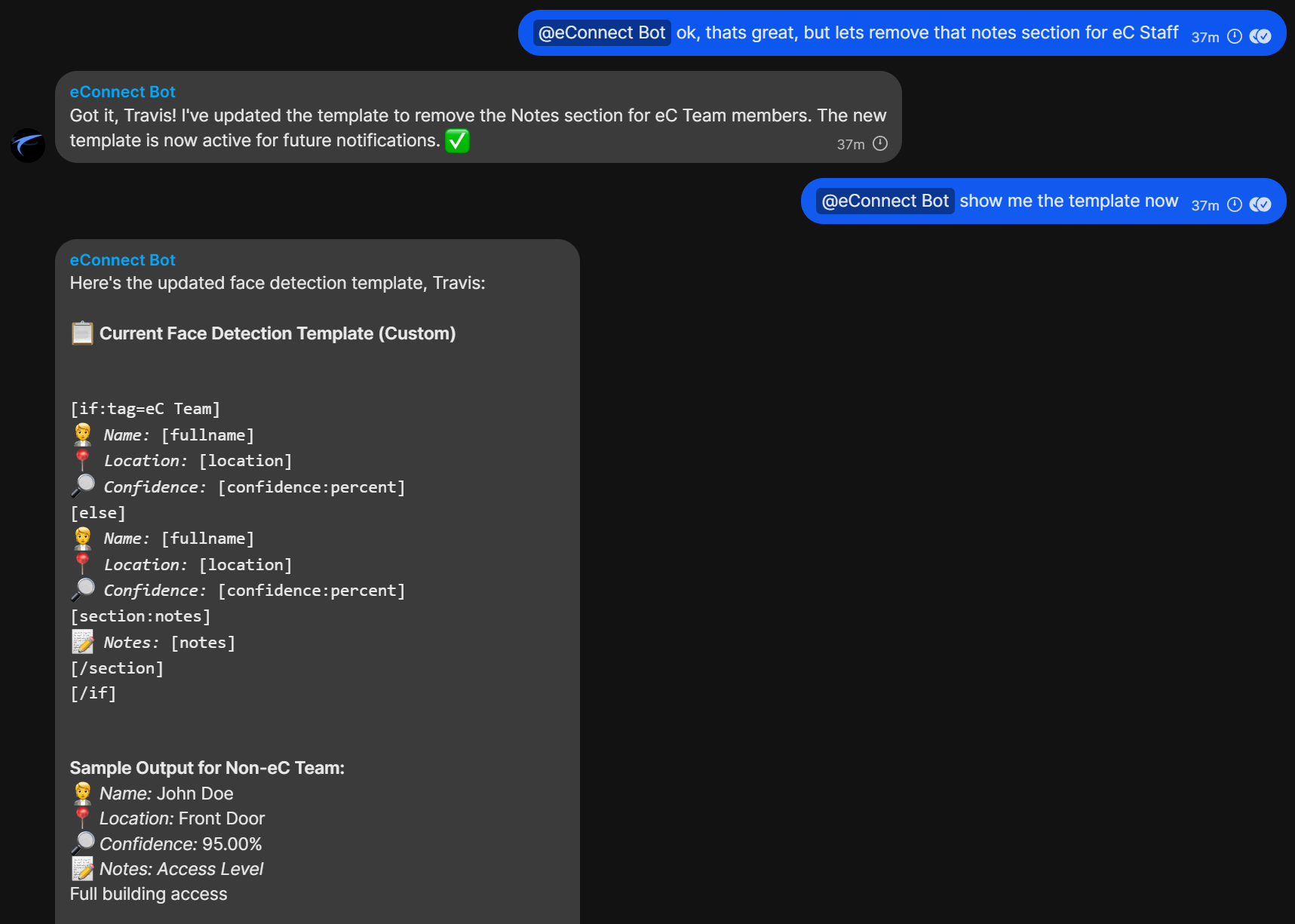 Custom AI generated Face Alert Templates