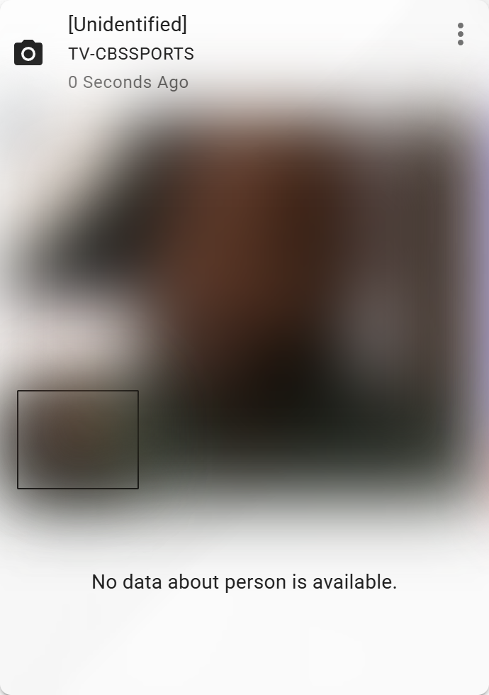 A single Live Monitor detection card