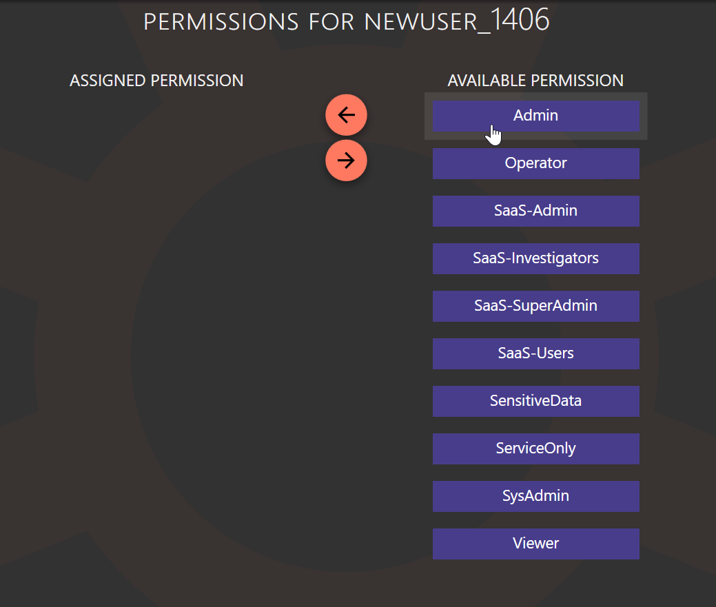 Select Permission Group