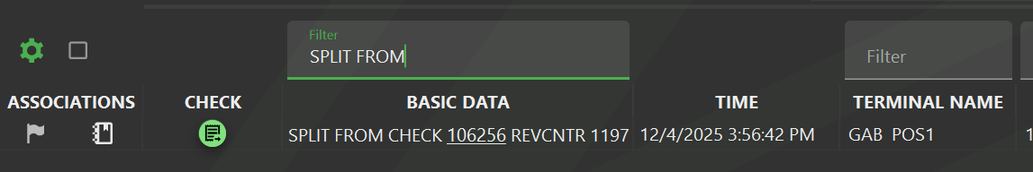 Split Check DataGrid Link